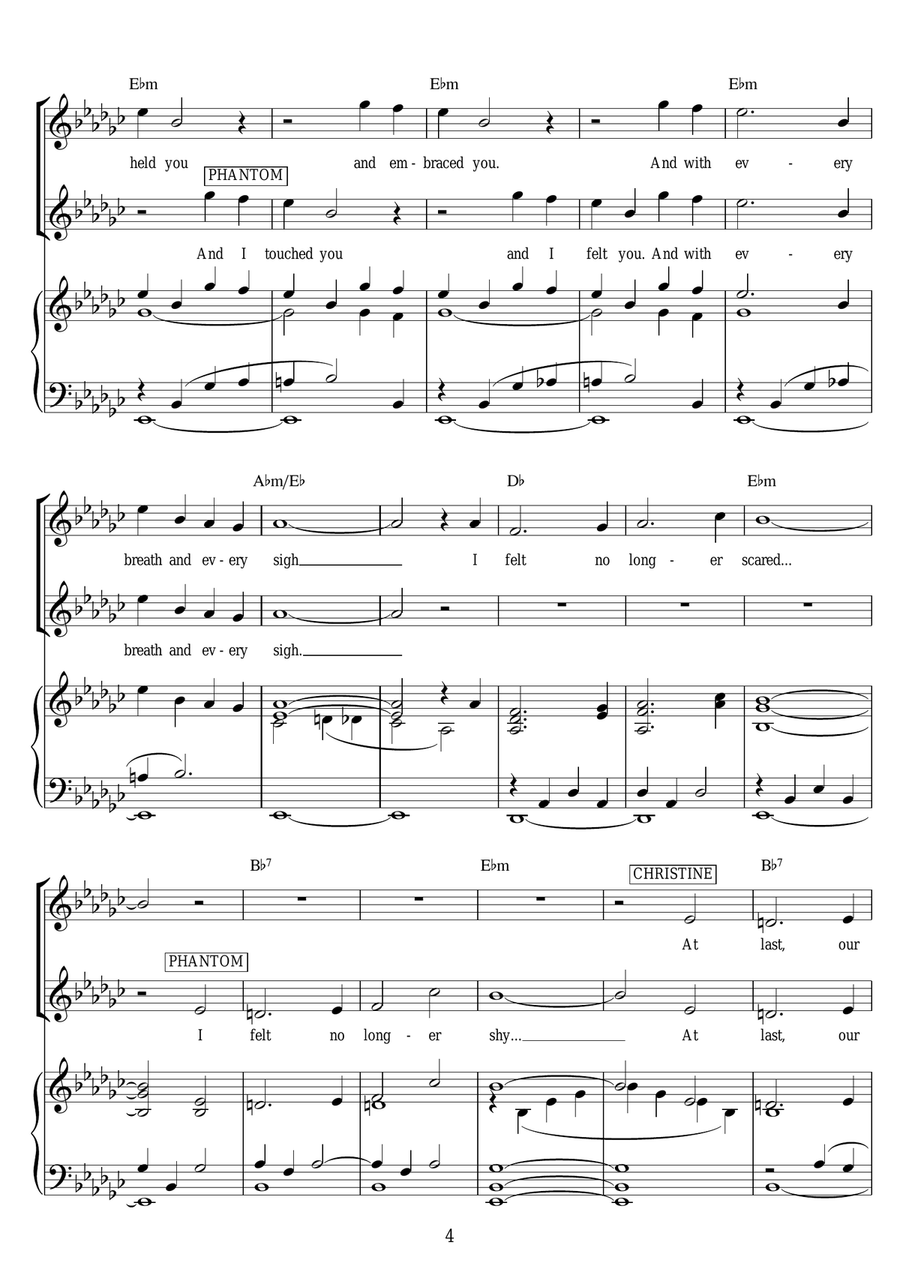 Beneath A Moonless Sky (from Love Never Dies) Guitar scores gallery preview page 4