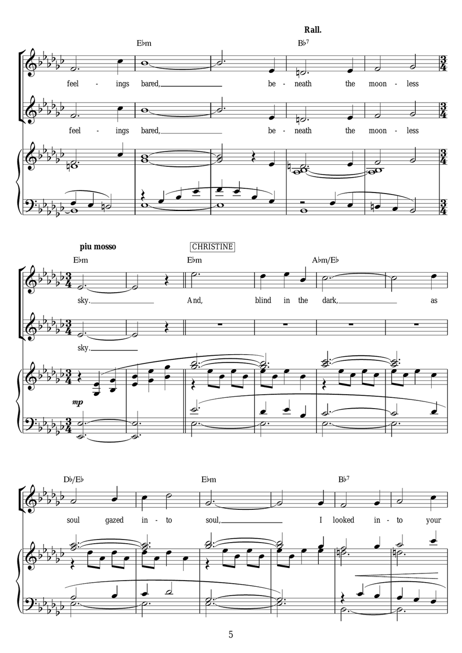 Beneath A Moonless Sky (from Love Never Dies) Guitar scores gallery preview page 5