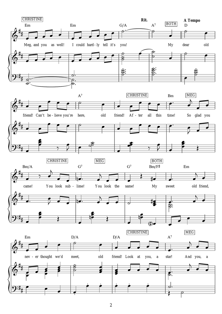 Dear Old Friend (from Love Never Dies) Guitar scores gallery preview page 2