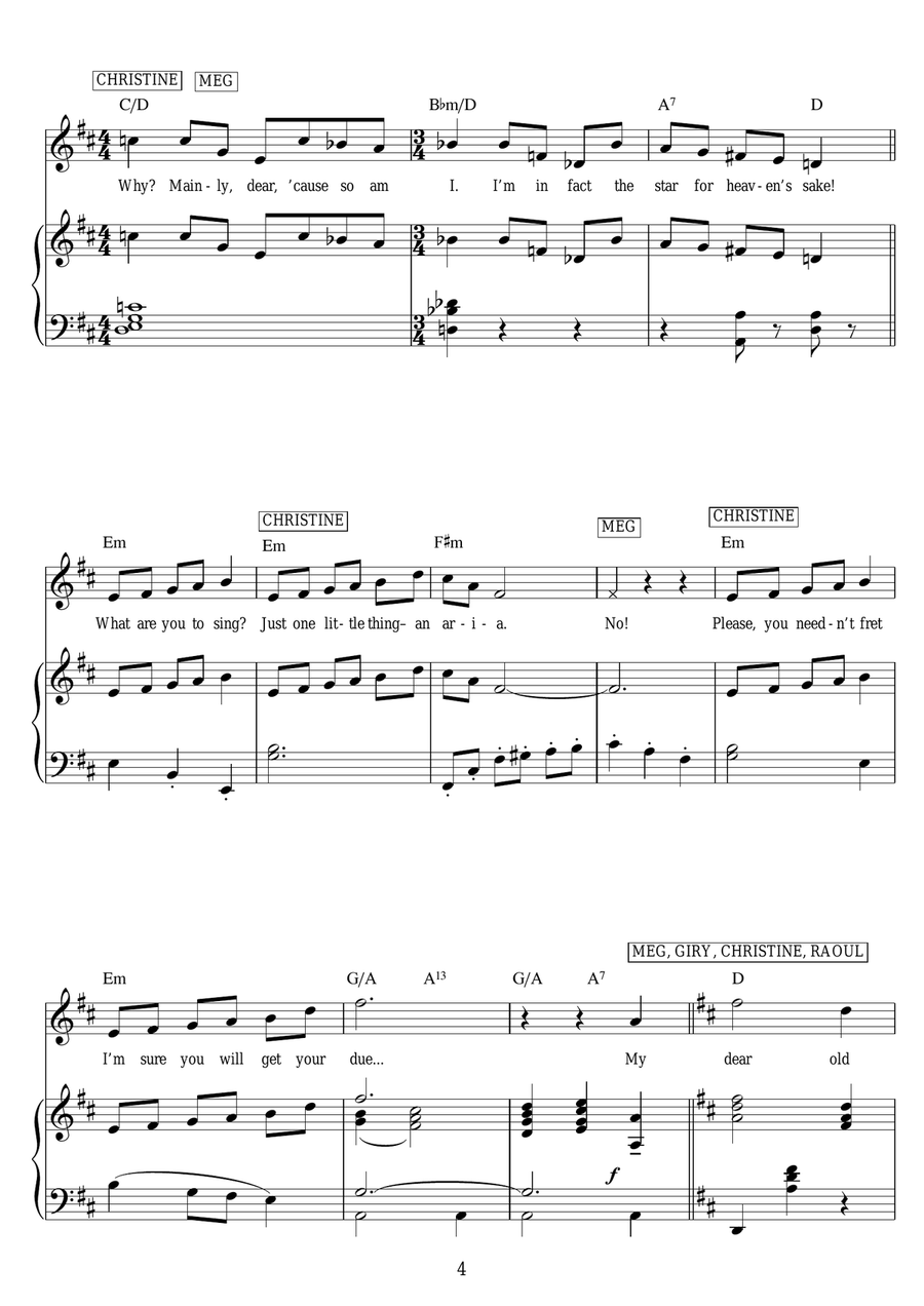 Dear Old Friend (from Love Never Dies) Guitar scores gallery preview page 4