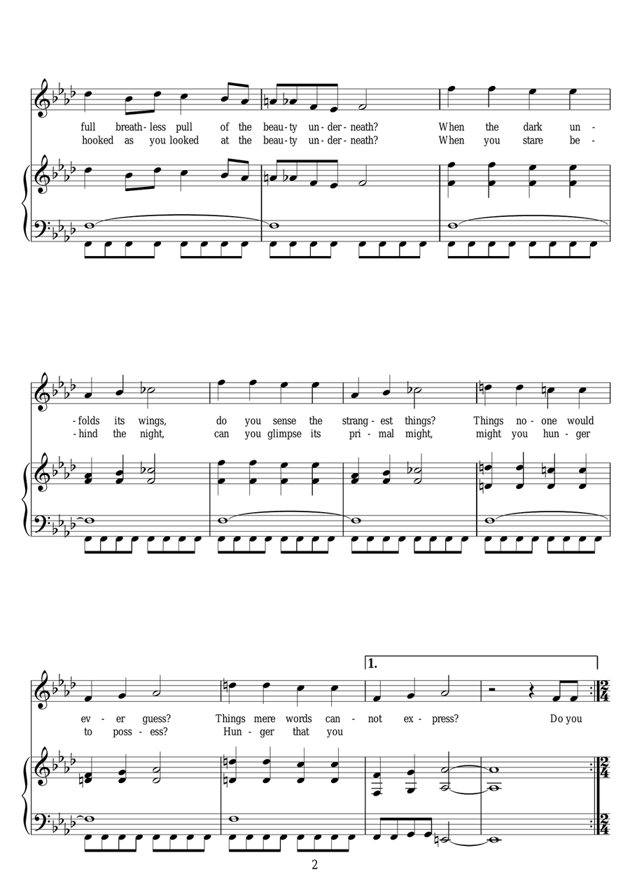 The Beauty Underneath (from Love Never Dies) Guitar scores gallery preview page 2
