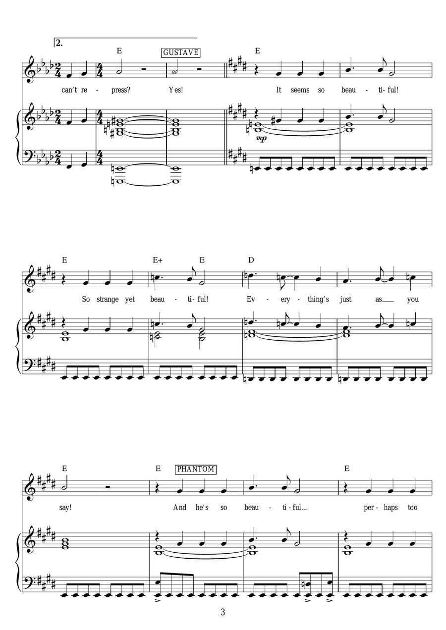 The Beauty Underneath (from Love Never Dies) Guitar scores gallery preview page 3