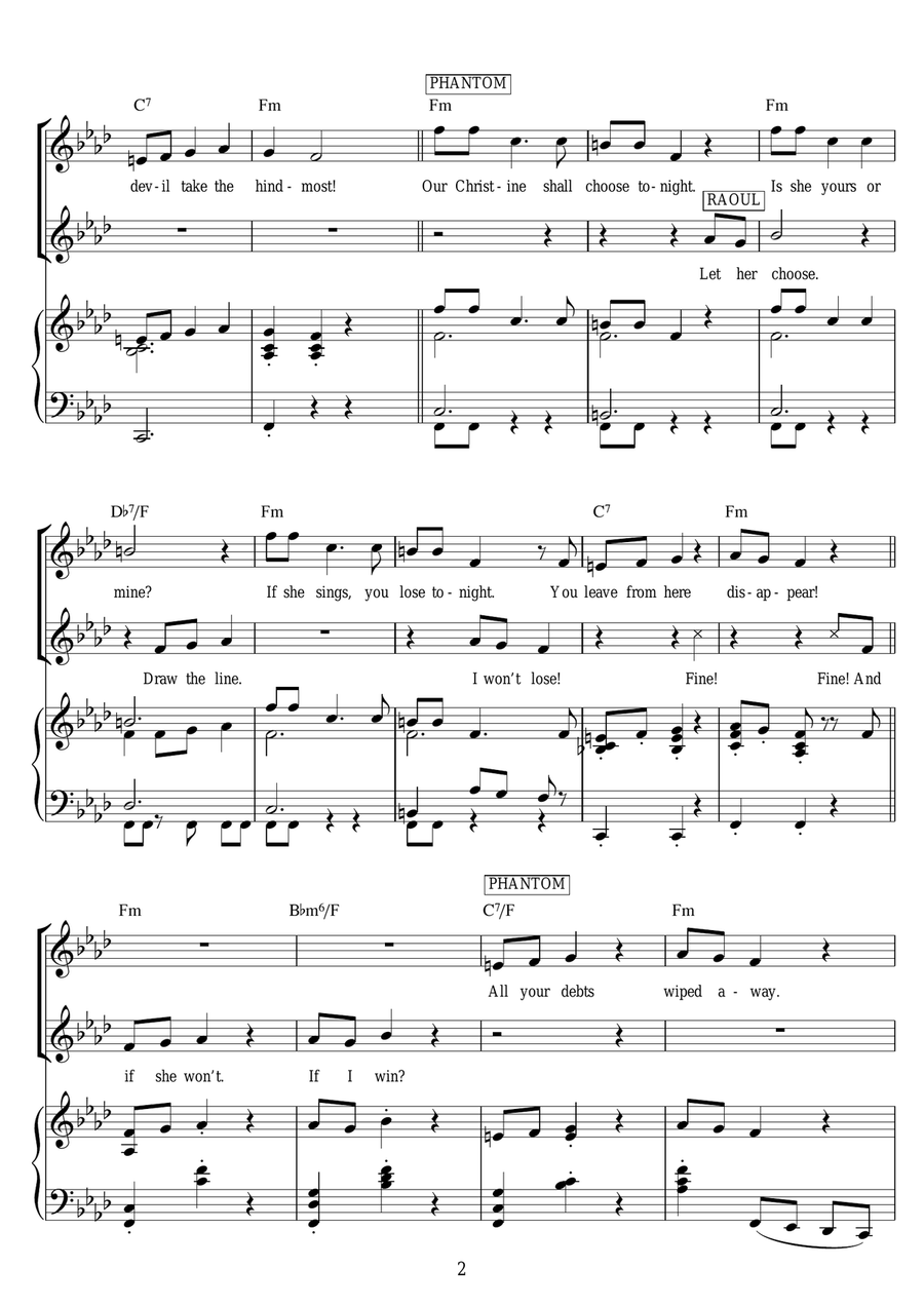 Devil Take The Hindmost (from Love Never Dies) Guitar scores gallery preview page 2