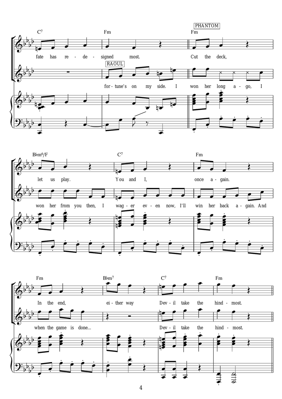 Devil Take The Hindmost (from Love Never Dies) Guitar scores gallery preview page 4