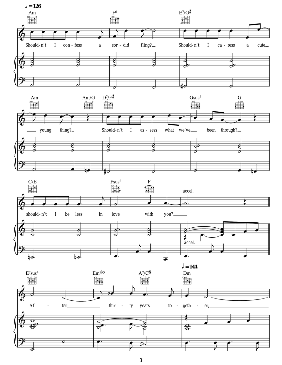 Shouldn't I Be Less In Love With You Guitar scores gallery preview page 3