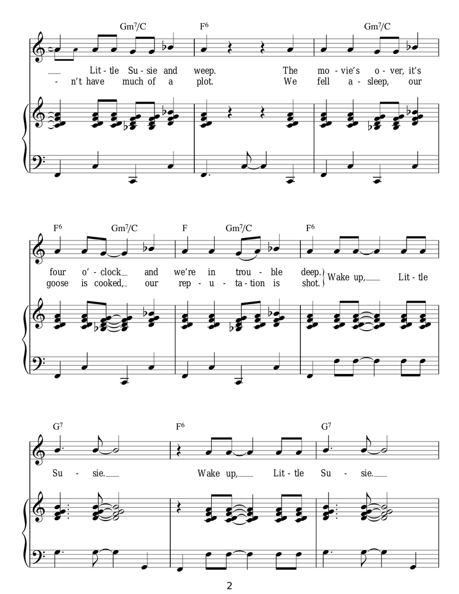 Wake Up Little Susie Wake Up Little Susie Acoustic Guitar scores gallery preview page 2