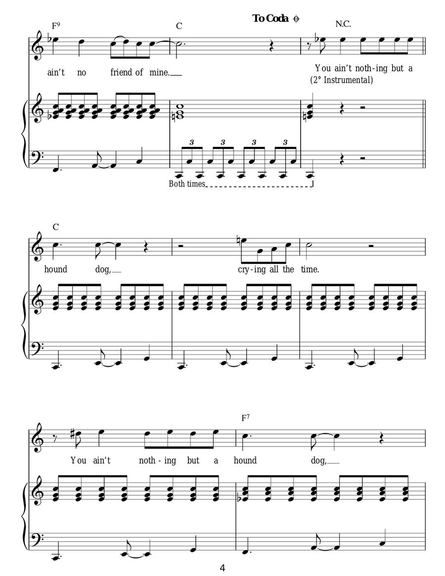 Hound Dog Acoustic Guitar scores gallery preview page 4