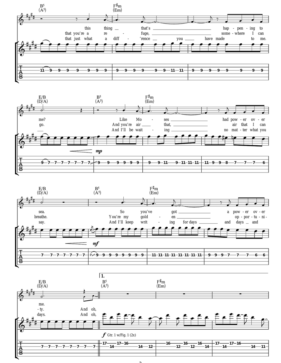 Moses Moses Acoustic Guitar scores gallery preview page 2