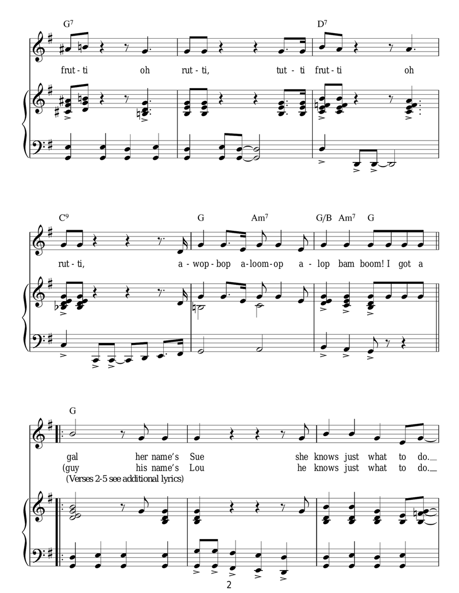 Tutti Frutti Tutti Frutti Acoustic Guitar scores gallery preview page 2