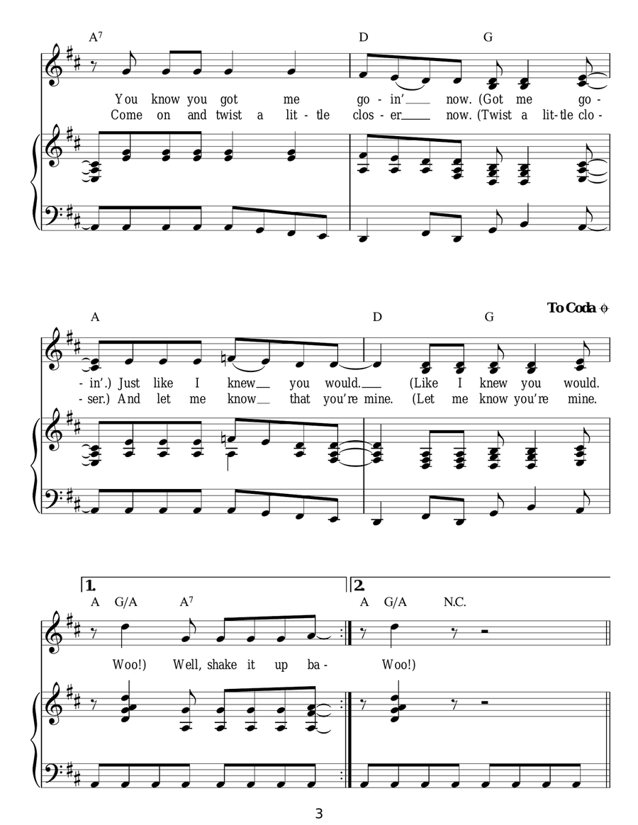 Twist And Shout Twist And Shout Acoustic Guitar scores gallery preview page 3