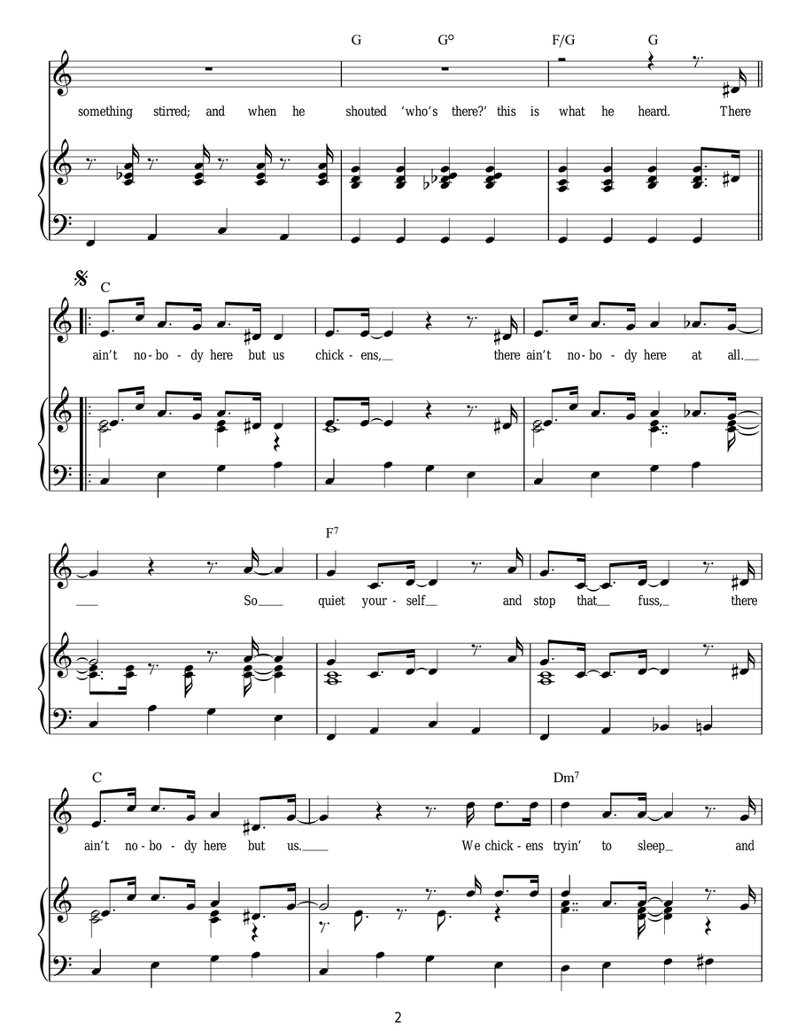 Ain't Nobody Here But Us Chickens Guitar scores gallery preview page 2