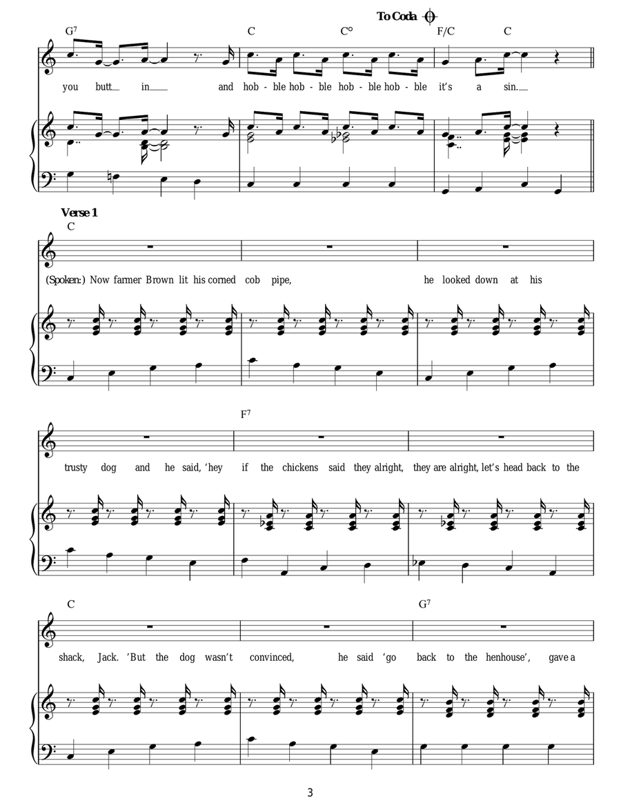Ain't Nobody Here But Us Chickens Guitar scores gallery preview page 3