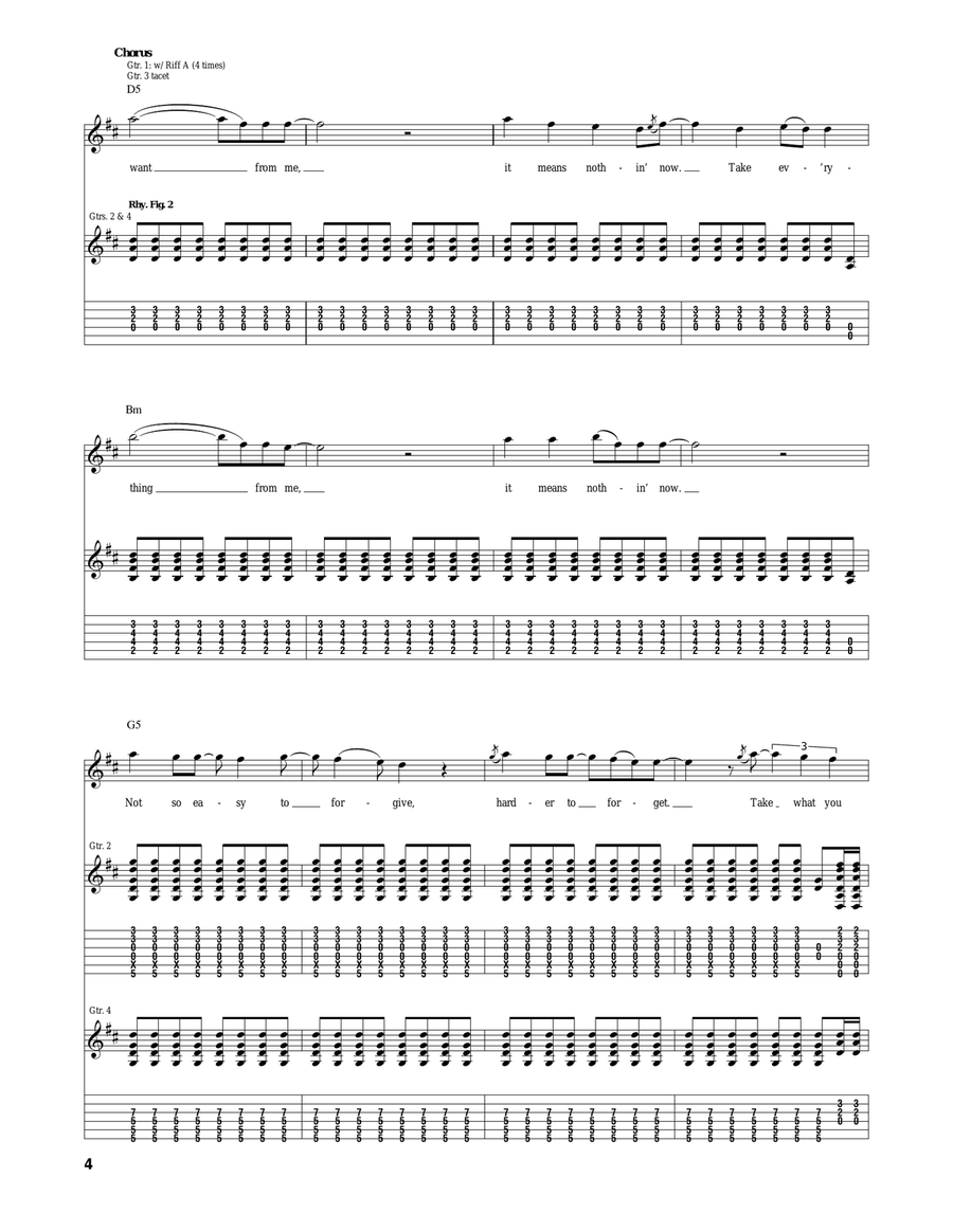 Impossible Impossible Acoustic Guitar scores gallery preview page 4