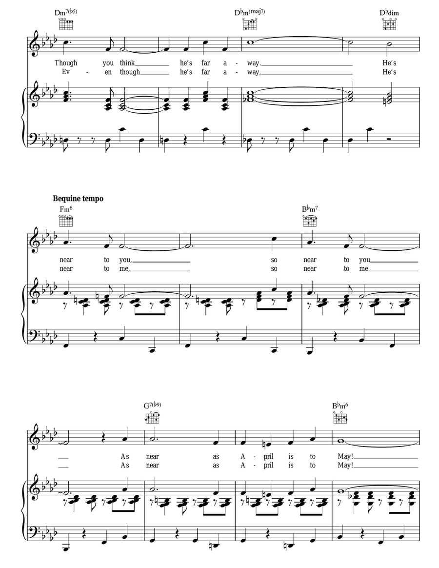 Near To You Near To You Guitar scores gallery preview page 2