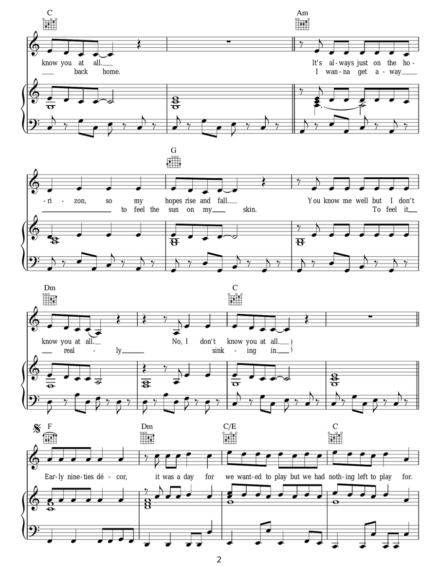 Colourless Colour Acoustic Guitar scores gallery preview page 2