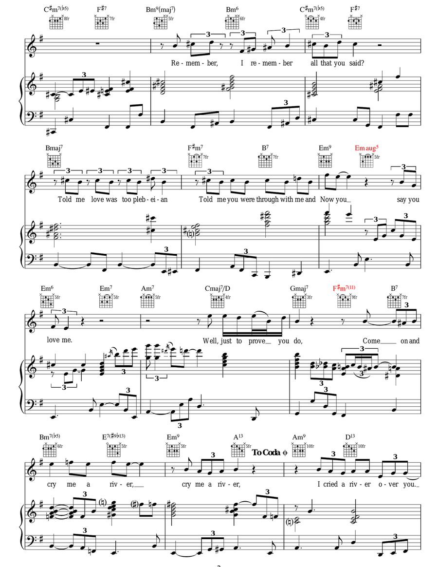 Cry Me A River Cry Me A River Guitar scores gallery preview page 3