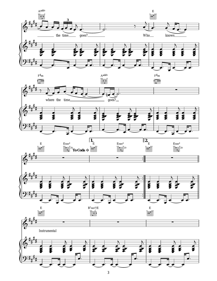 Who Knows Where The Time Goes Guitar scores gallery preview page 3