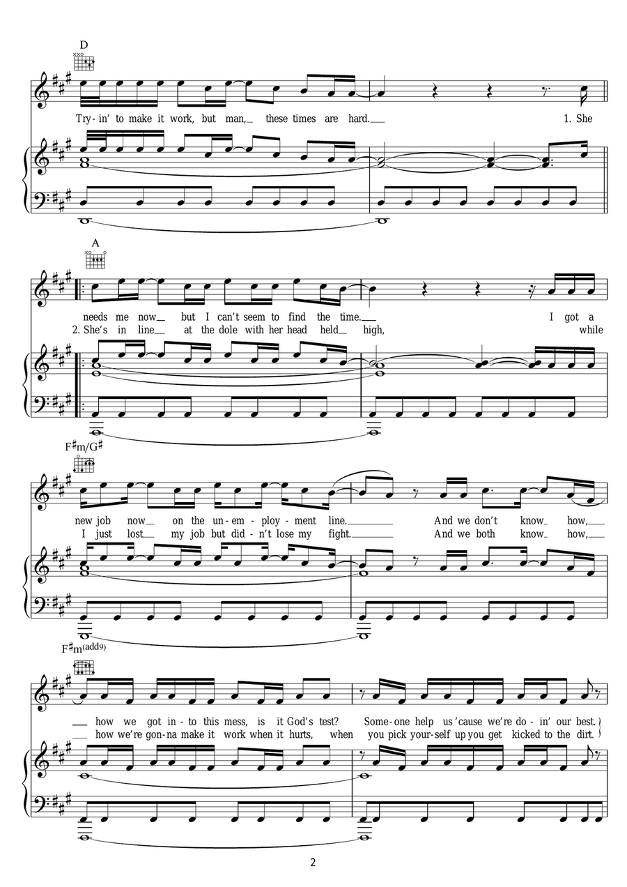 For The First Time For The First Time Acoustic Guitar scores gallery preview page 2