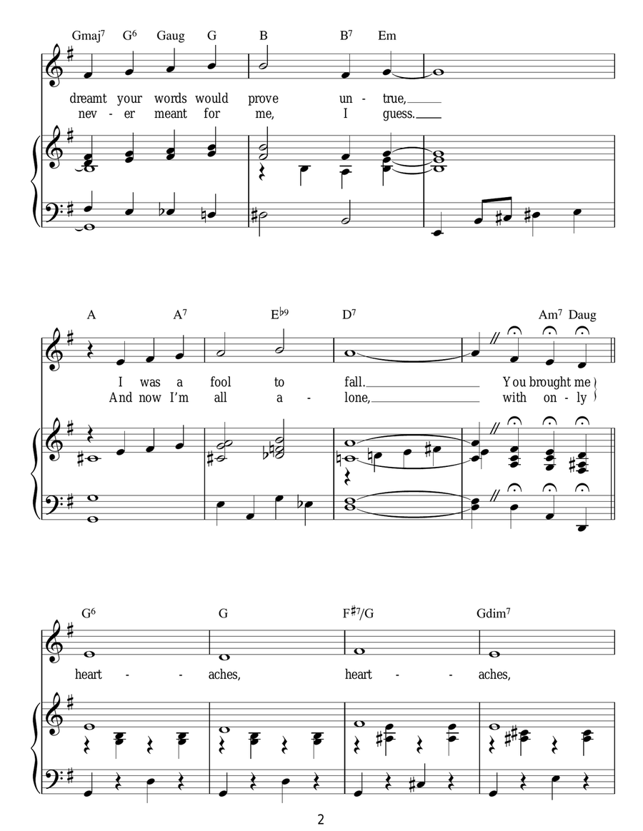 Heartaches Heartaches Guitar scores gallery preview page 2