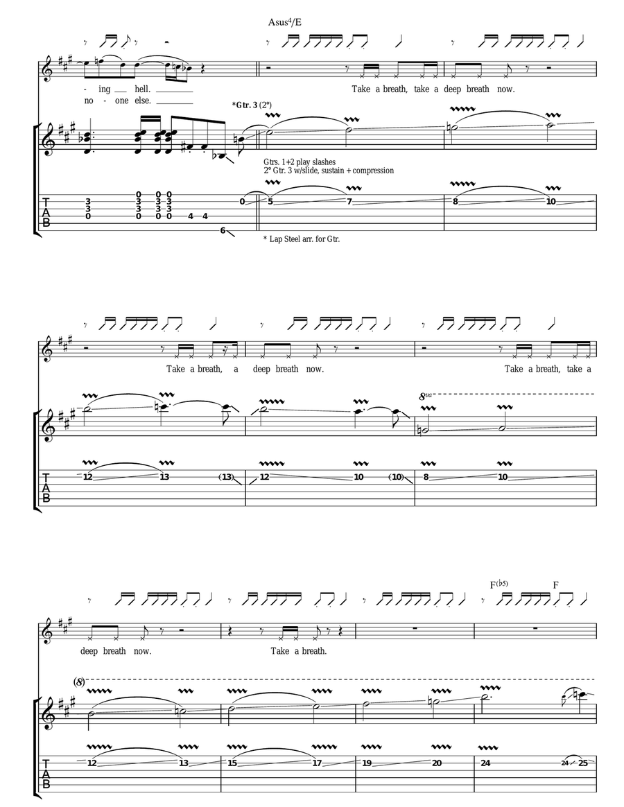 Take A Breath Take A Breath Acoustic Guitar scores gallery preview page 4