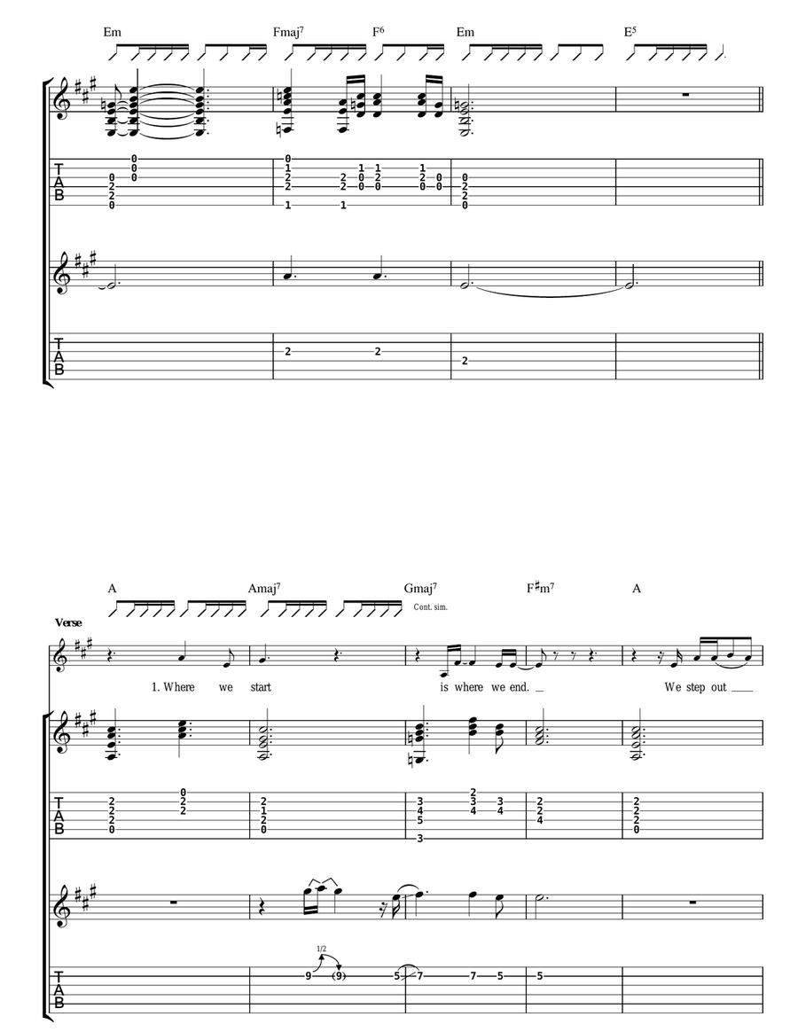 Where We Start Where We Start Acoustic Guitar scores gallery preview page 2