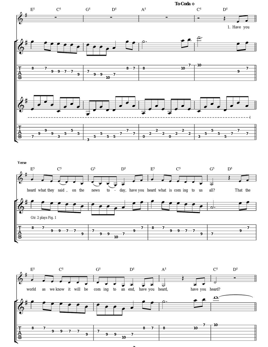When The Wild Wind Blows When The Wild Wind Blows Acoustic Guitar scores gallery preview page 3