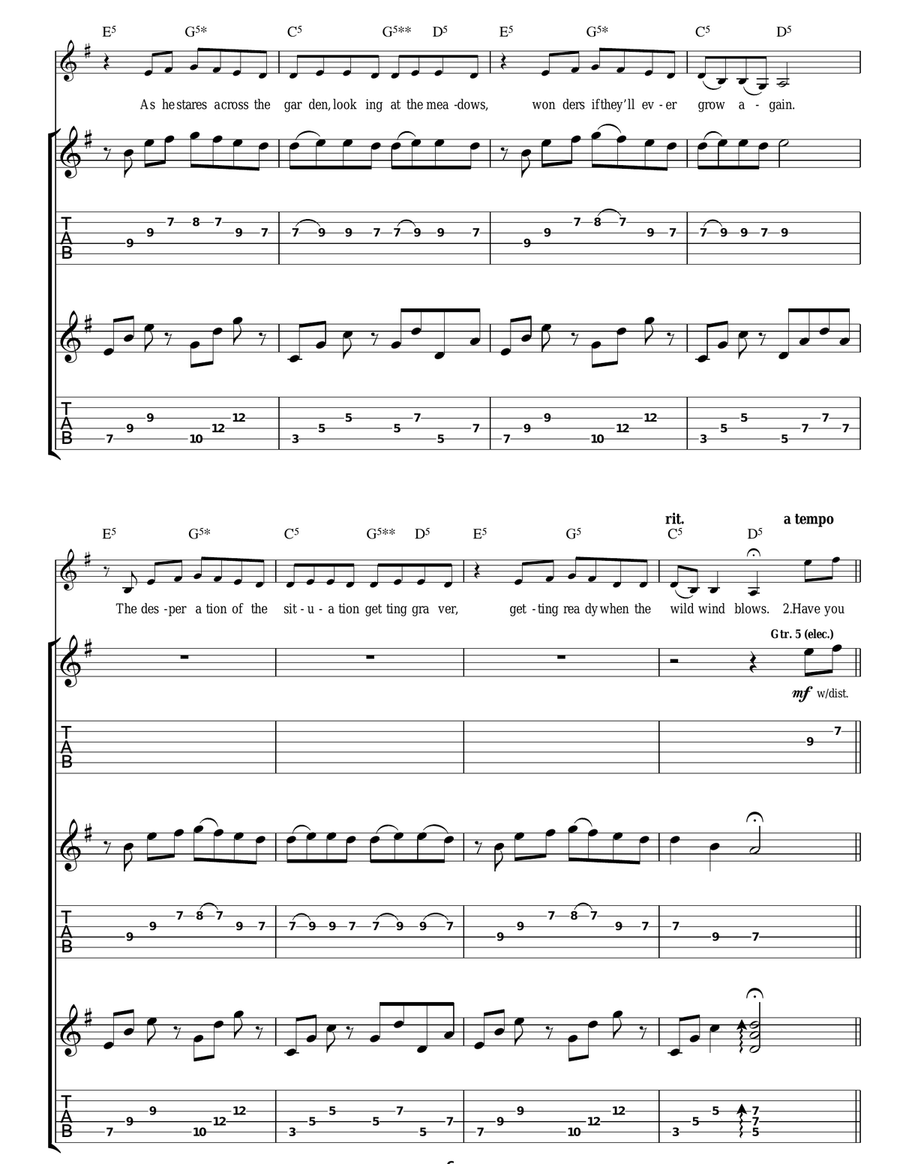 When The Wild Wind Blows When The Wild Wind Blows Acoustic Guitar scores gallery preview page 6