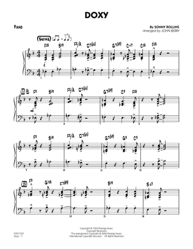 Doxy - Piano