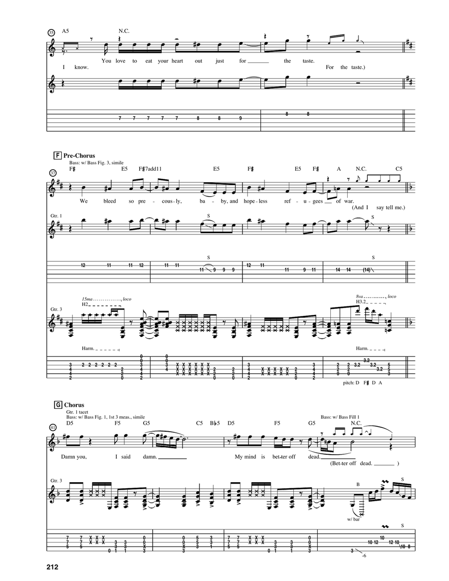 Damn You Damn You Acoustic Guitar scores gallery preview page 5