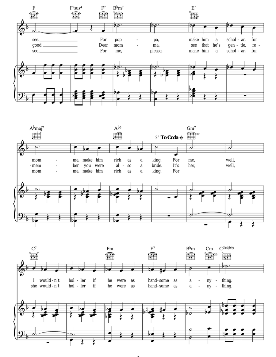 Matchmaker (from Fiddler On The Roof) Guitar scores gallery preview page 3