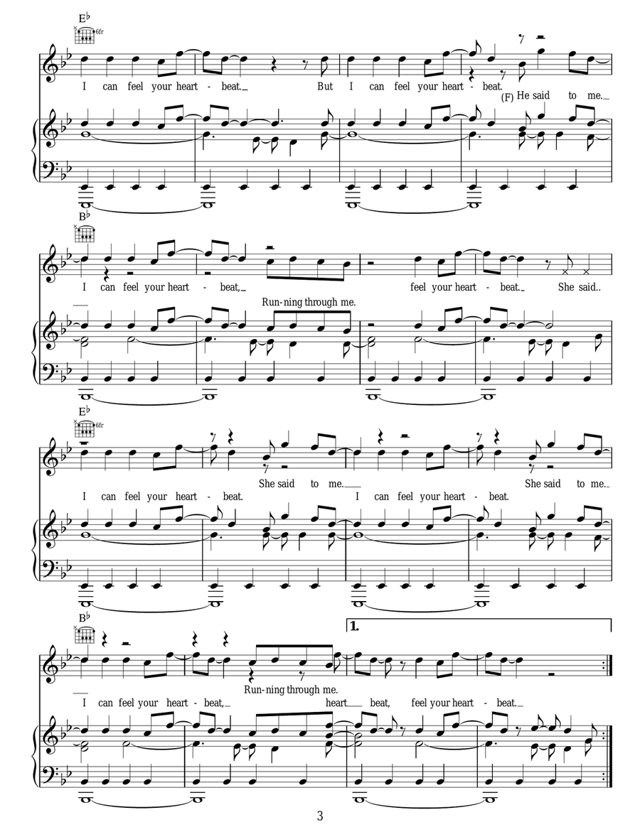 Heartbeat Heartbeat Acoustic Guitar scores gallery preview page 3