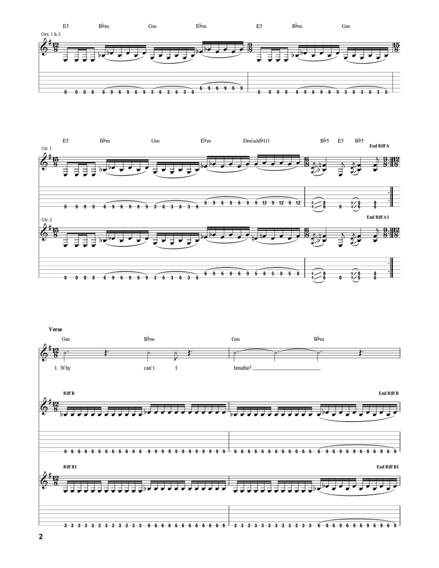 Staring Through The Eyes Of The Dead Acoustic Guitar scores gallery preview page 2