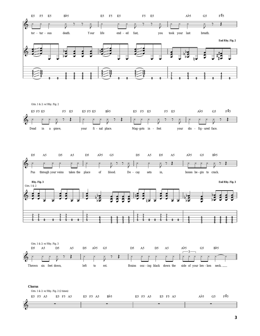 A Skull Full Of Maggots A Skull Full Of Maggots Acoustic Guitar scores gallery preview page 3