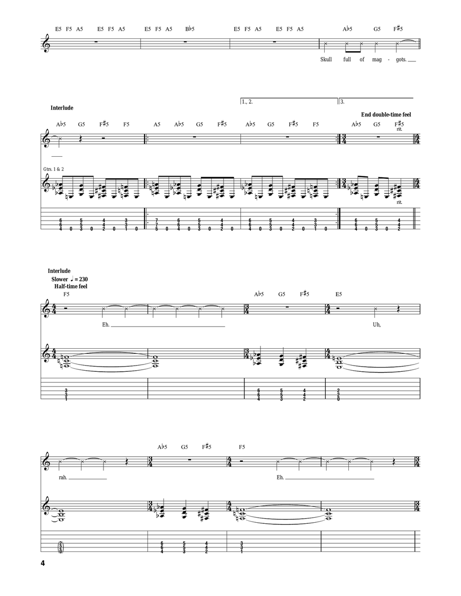 A Skull Full Of Maggots A Skull Full Of Maggots Acoustic Guitar scores gallery preview page 4