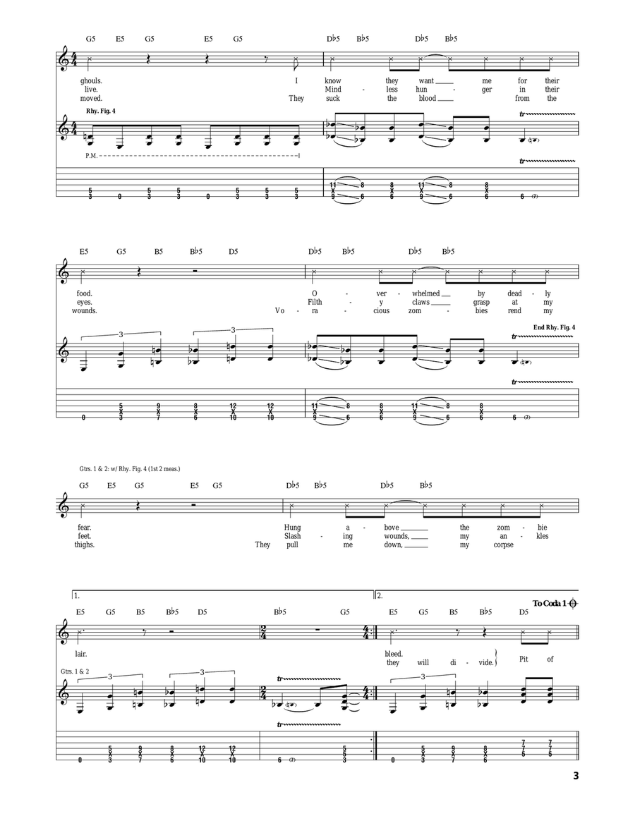 Pit Of Zombies Pit Of Zombies Acoustic Guitar scores gallery preview page 3