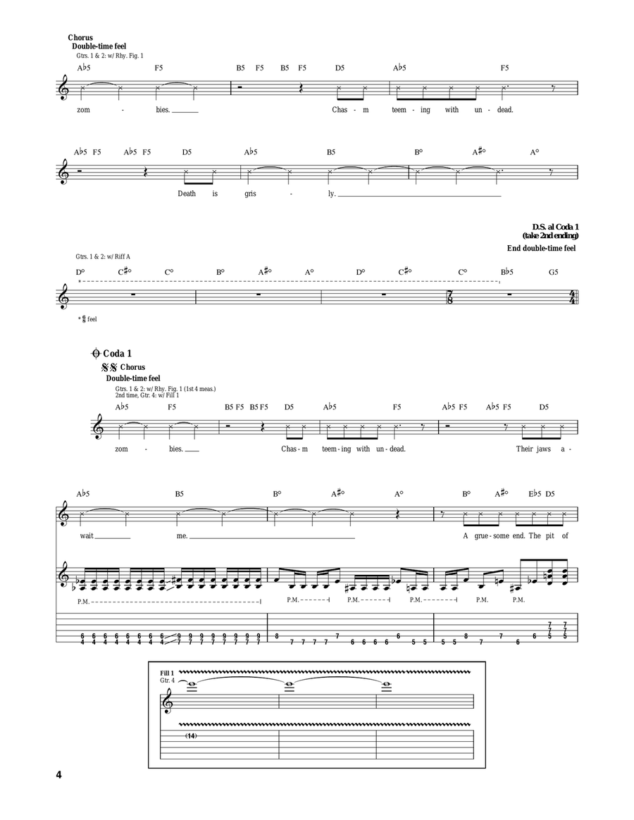 Pit Of Zombies Pit Of Zombies Acoustic Guitar scores gallery preview page 4