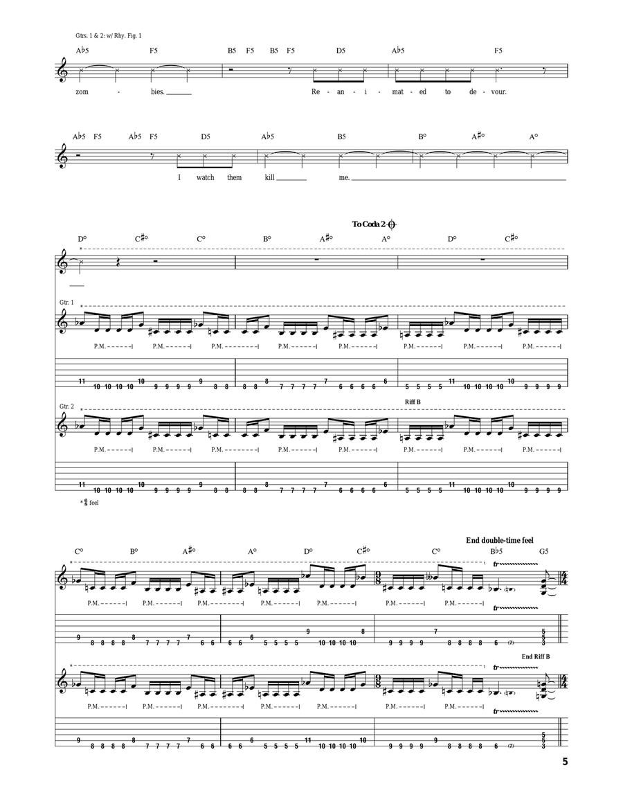 Pit Of Zombies Pit Of Zombies Acoustic Guitar scores gallery preview page 5