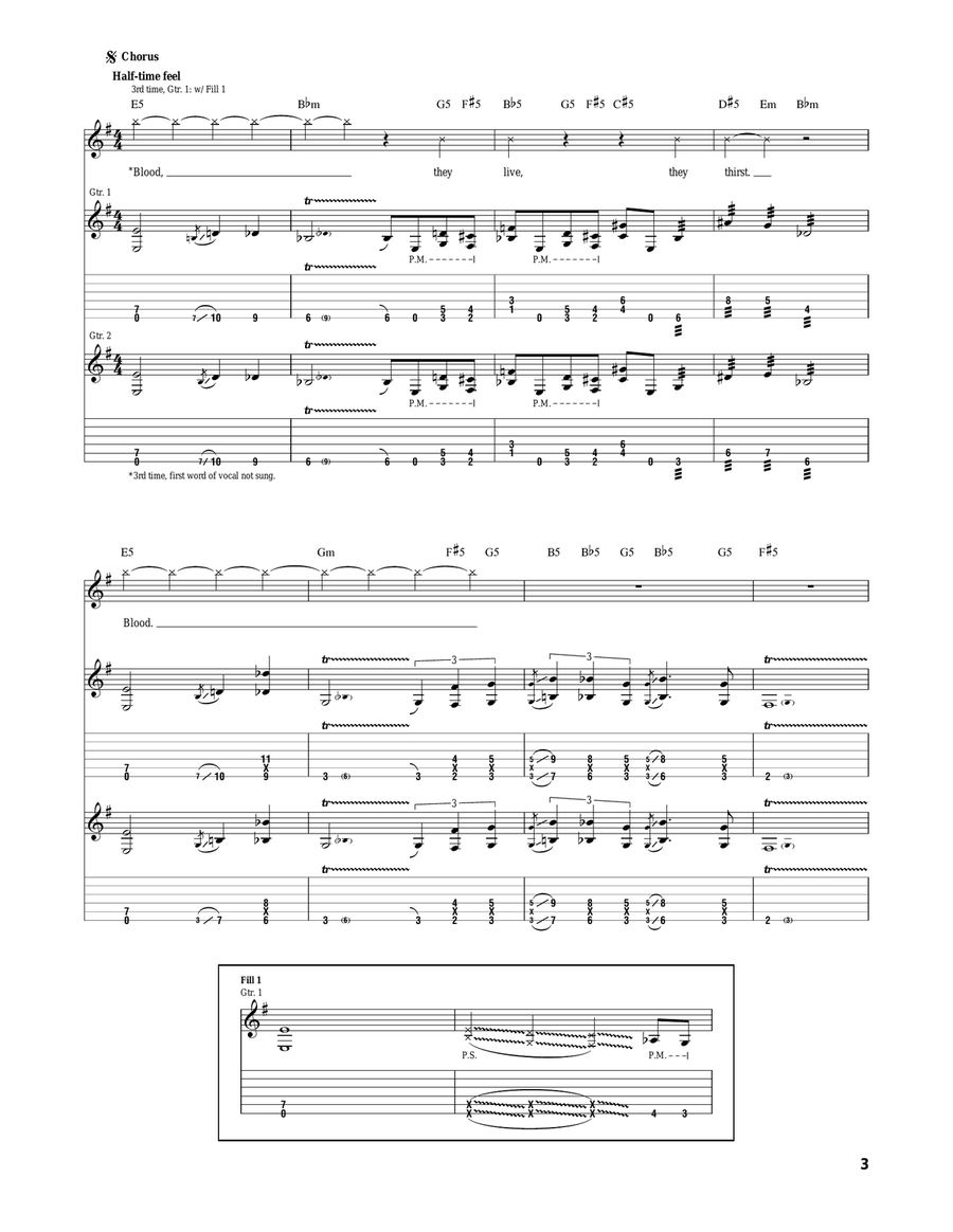 Unleashing The Bloodthirsty Acoustic Guitar scores gallery preview page 3