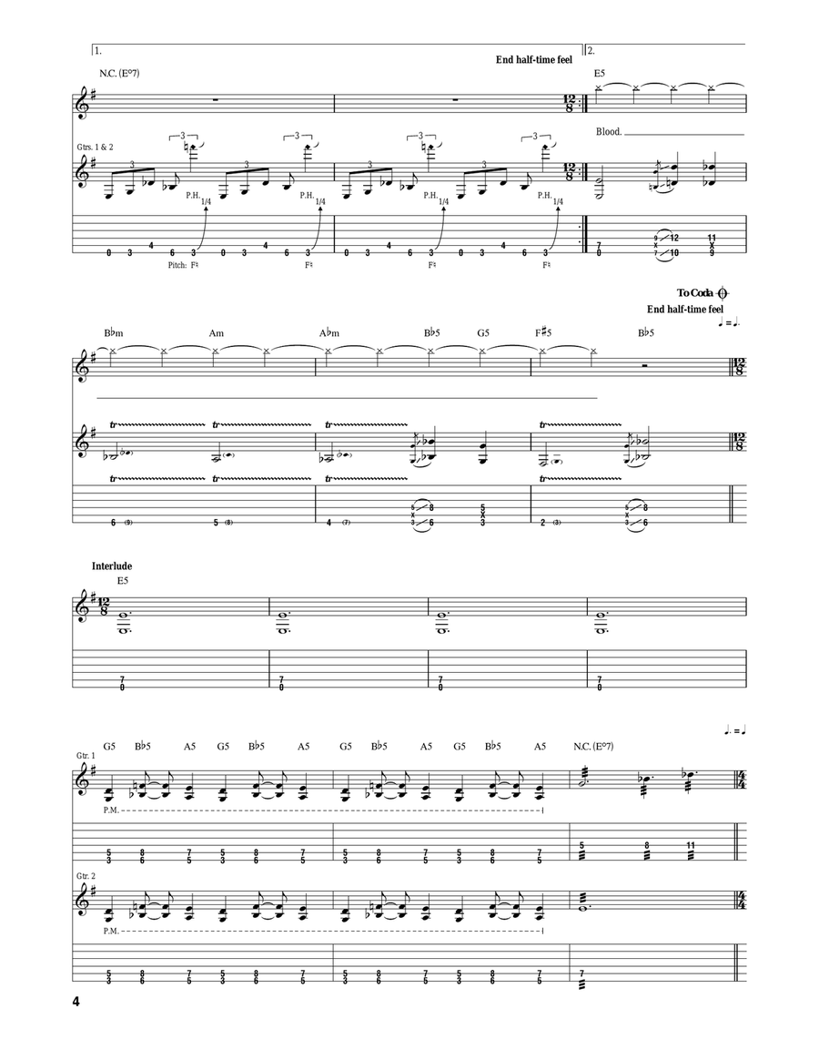 Unleashing The Bloodthirsty Acoustic Guitar scores gallery preview page 4