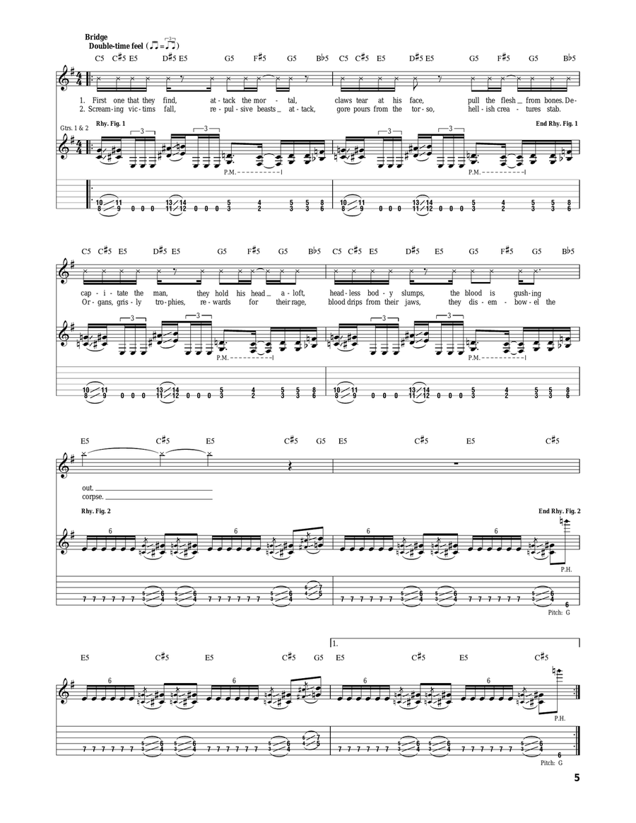 Unleashing The Bloodthirsty Acoustic Guitar scores gallery preview page 5