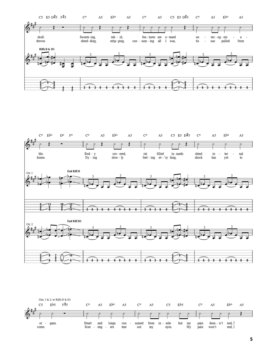 Devoured By Vermin Devoured By Vermin Acoustic Guitar scores gallery preview page 5