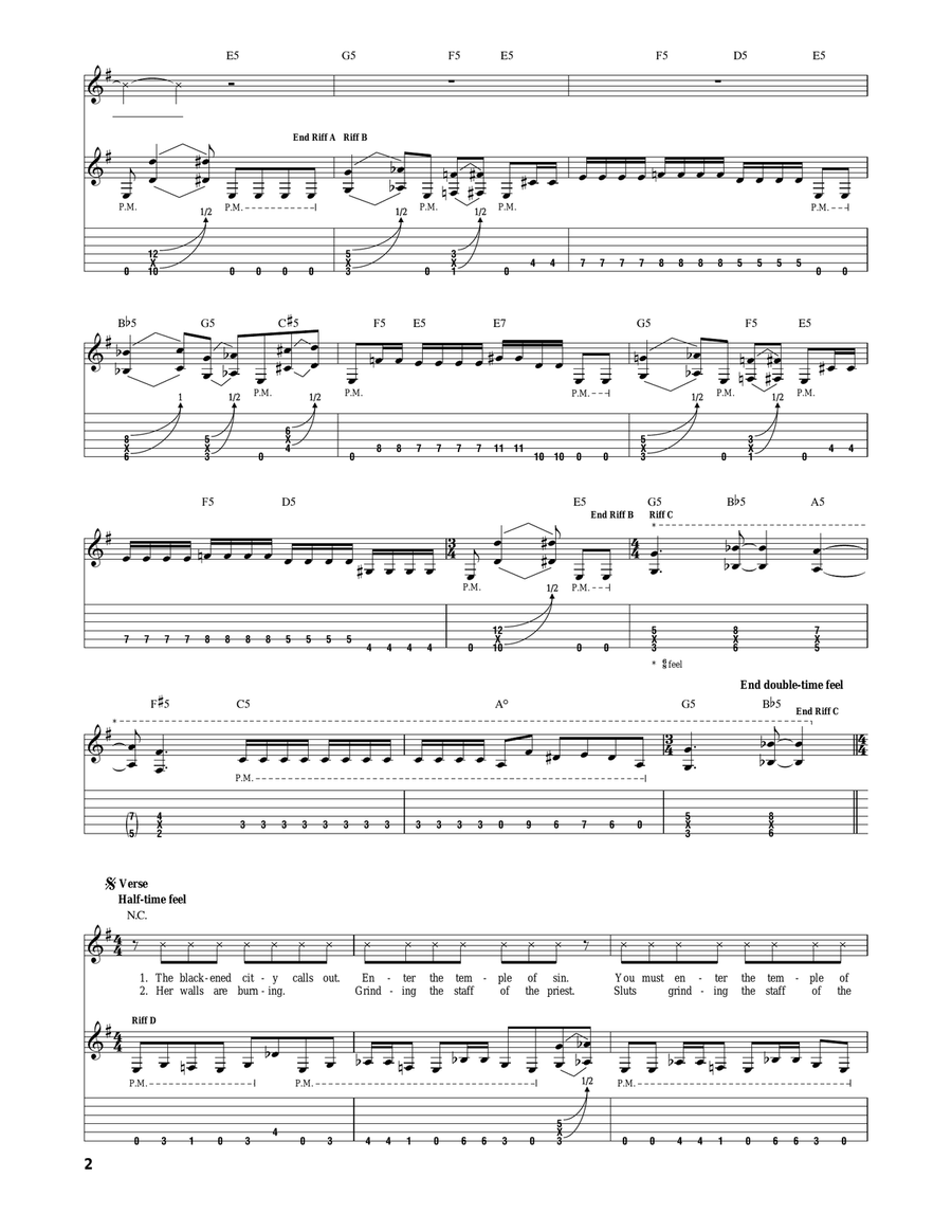 Priests Of Sodom Priests Of Sodom Acoustic Guitar scores gallery preview page 2