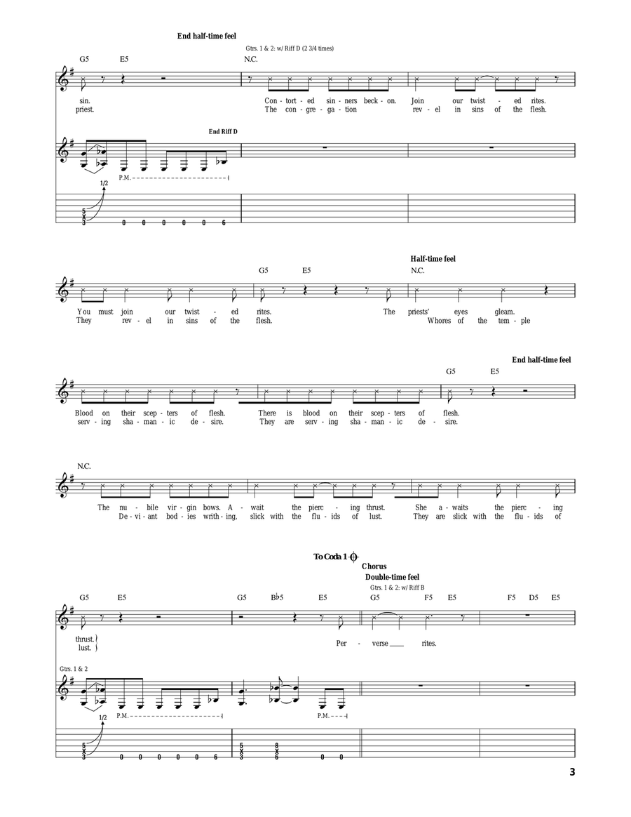Priests Of Sodom Priests Of Sodom Acoustic Guitar scores gallery preview page 3