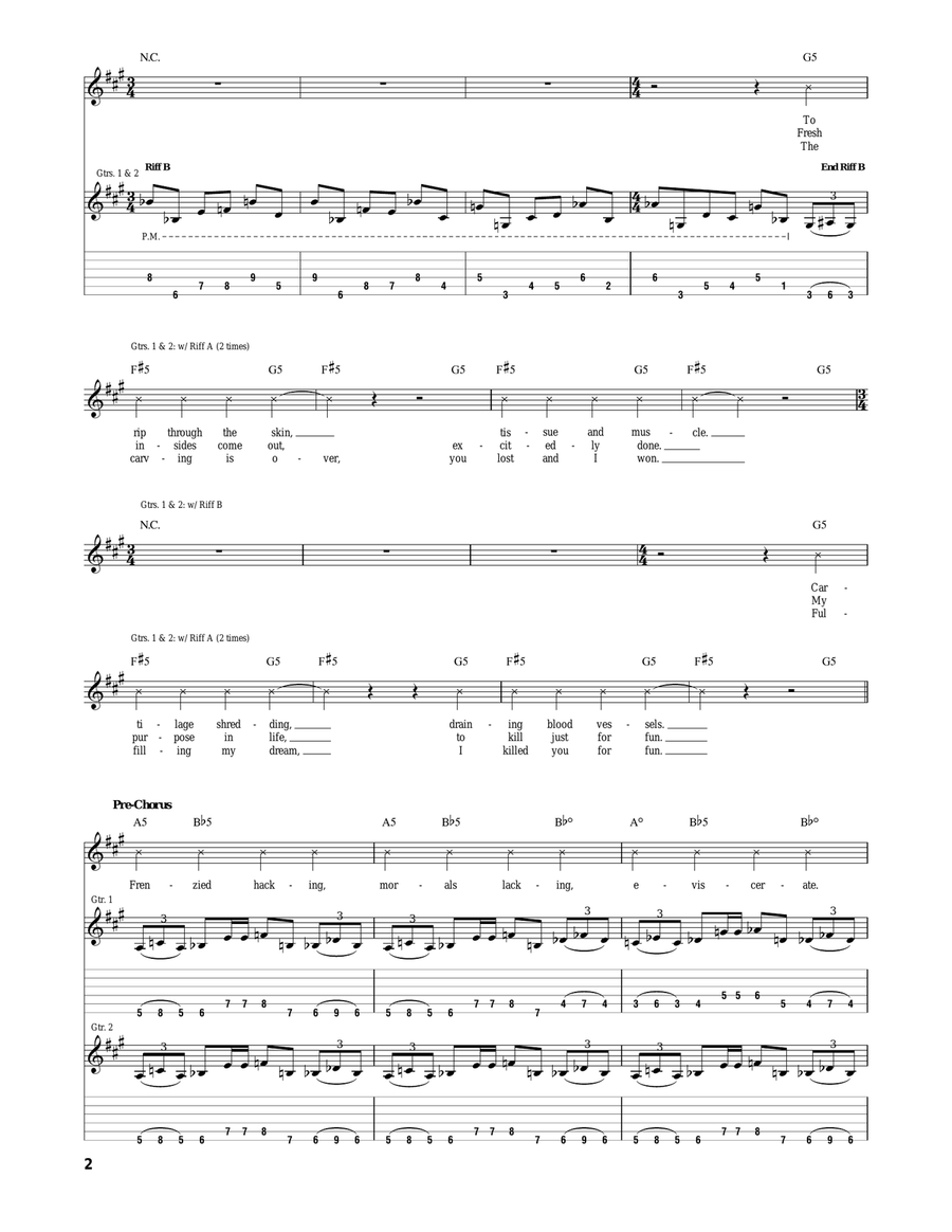 Frantic Disembowelment Frantic Disembowelment Acoustic Guitar scores gallery preview page 2