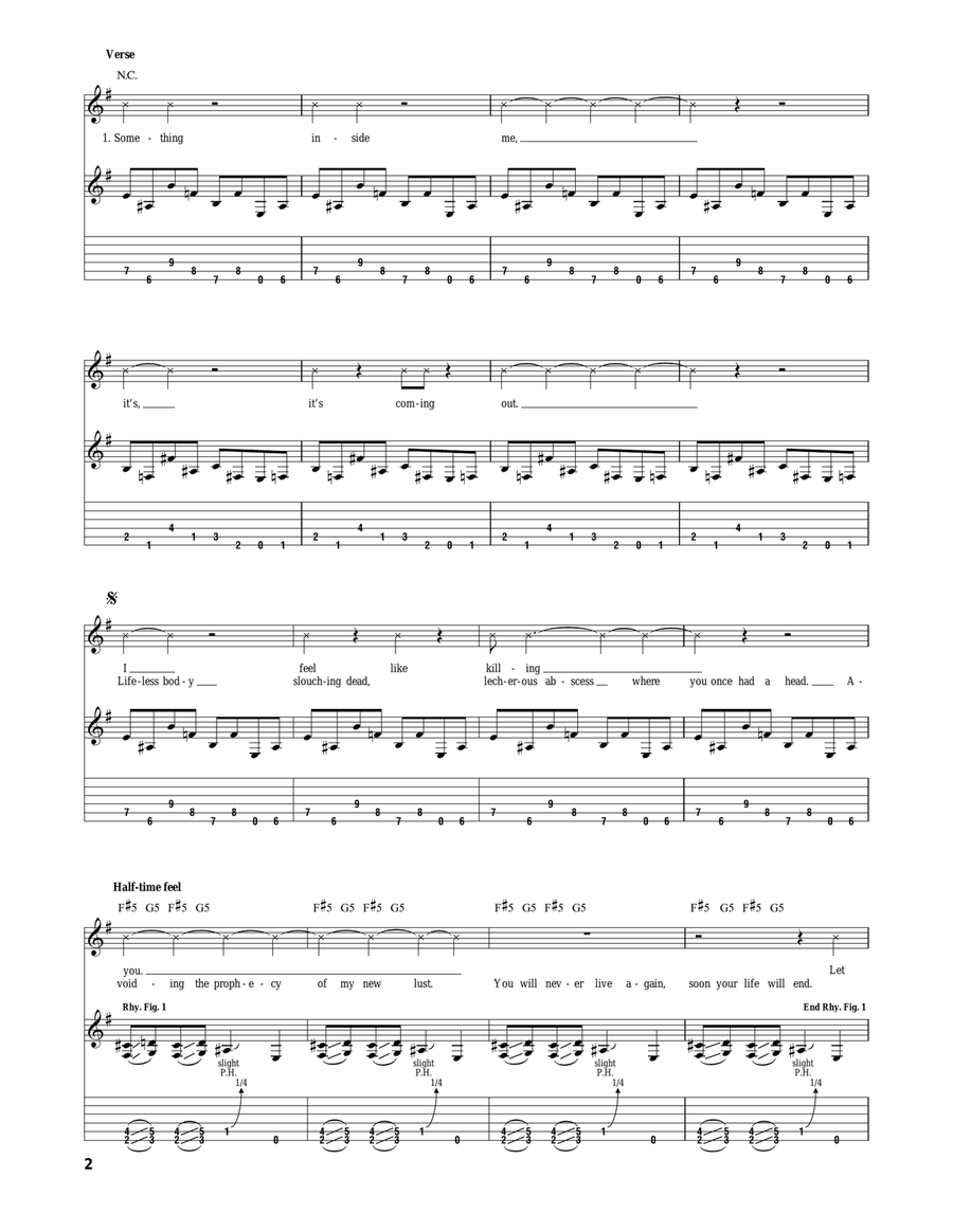 Hammer Smashed Face Hammer Smashed Face Acoustic Guitar scores gallery preview page 2
