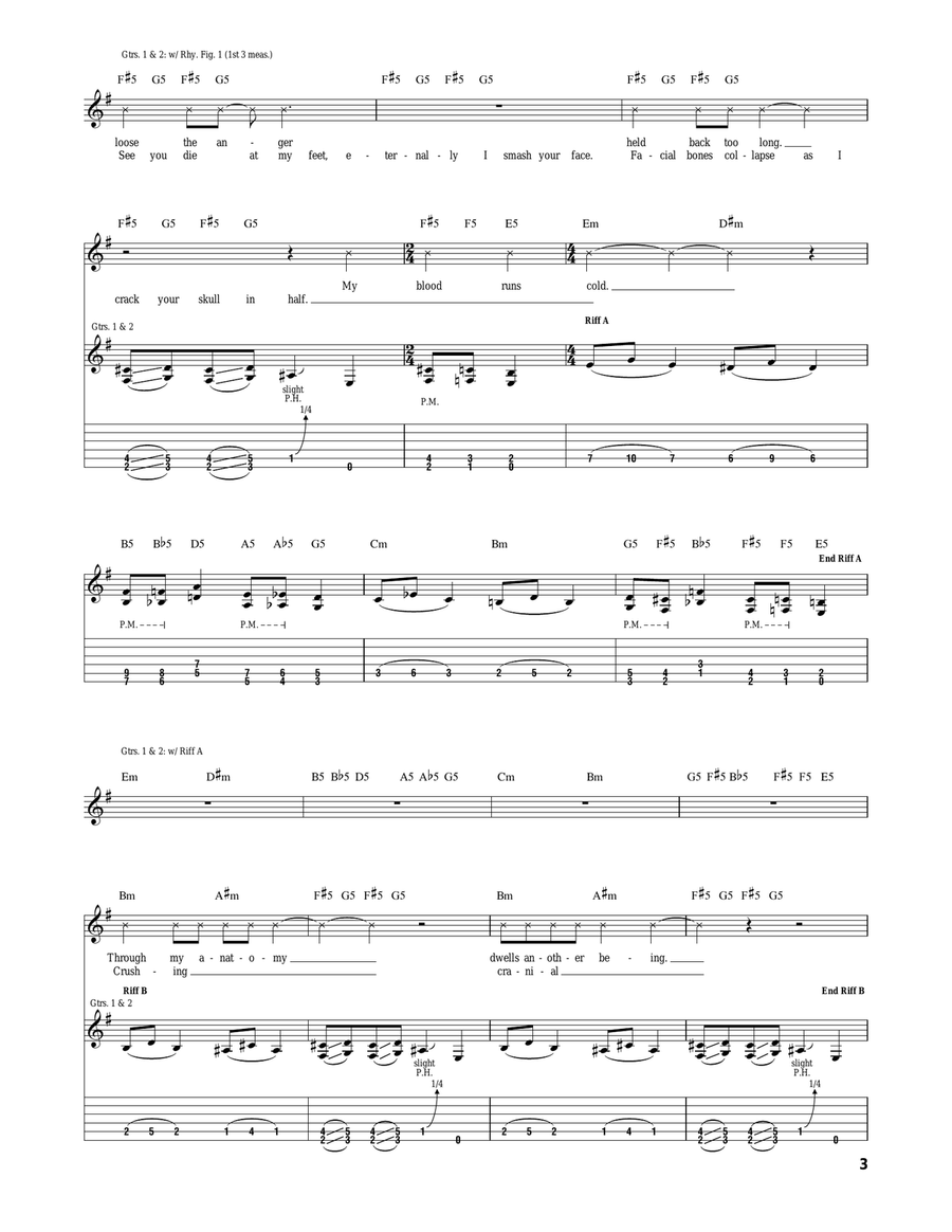 Hammer Smashed Face Hammer Smashed Face Acoustic Guitar scores gallery preview page 3