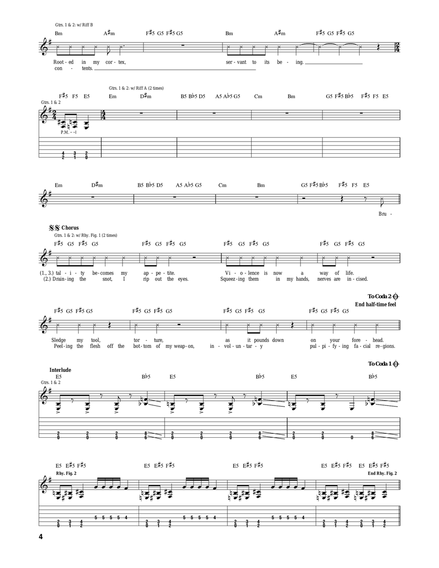 Hammer Smashed Face Hammer Smashed Face Acoustic Guitar scores gallery preview page 4