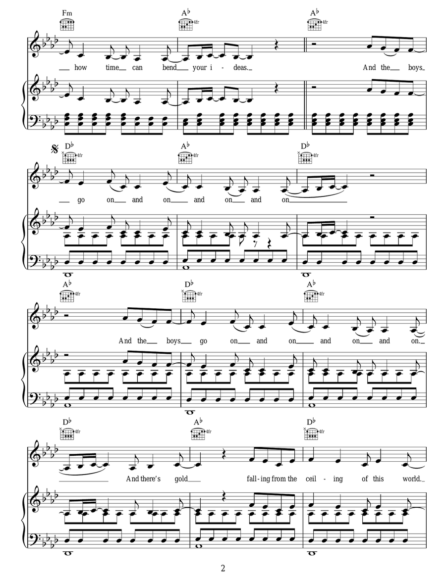 And The Boys And The Boys Acoustic Guitar scores gallery preview page 2