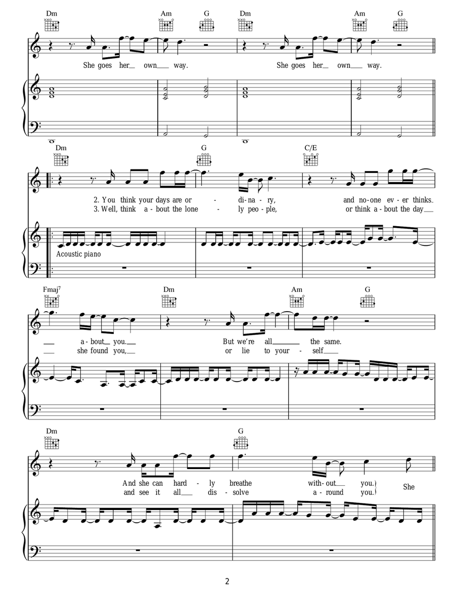 She Has No Time She Has No Time Acoustic Guitar scores gallery preview page 2