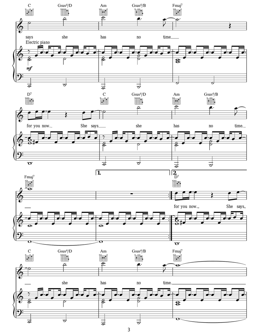 She Has No Time She Has No Time Acoustic Guitar scores gallery preview page 3